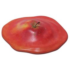 an apple is shown on a white background with clippings to the bottom right