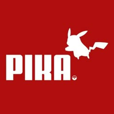 the pika logo is shown on a red background with white letters and an image of a