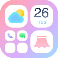 the weather icon is displayed on an iphone's home screen, and it appears to be in color