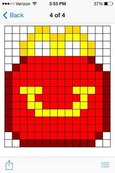 an iphone screen showing the pixel art pattern