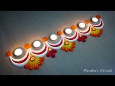 decorative diya with candles on the table