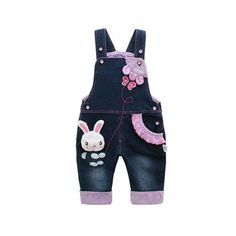 About KIDSCOOL SPACE KIDSCOOL SPACE is a professional kids jean manufacturer & seller over decades,we made a large quantity many kinds of good quality and popular jean clothes every year This is a cute 3D cartoon Bunny denim overalls and it will make your little baby the cutest one. The size below is just a guidance , please kindly consider your actual needs and choose a correct size,thank you for your attention ,have shopping fun! How to choose apparel size? Detail sizes: 1inch=2.54cm Size 3-6 80 Pants, 90 Pants, Cute Overalls, Girls Overalls, Knit Jeans, Jeans Overall, Baby Jeans