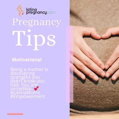 a pregnant woman's hands making a heart shape with the words pregancy tips