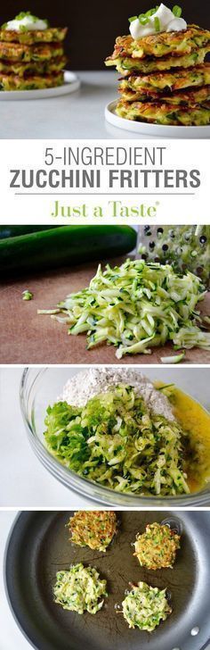 zucchini fritters are stacked on top of each other and ready to be eaten