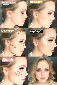 Eyeshadow Looks For Hazel Eyes Step By Step, Makeup Tutorial Bronzer, Bronzer Tutorial, Makeup Contouring, Face Contouring Makeup, Artist Tips, Makeup Lessons