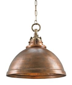 an antique style pendant light hanging from the ceiling