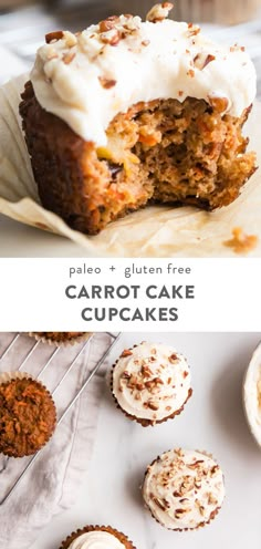 carrot cake cupcakes with cream cheese frosting