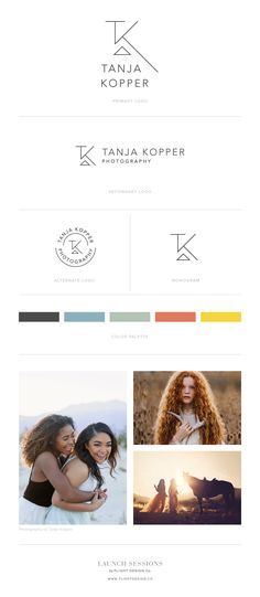 the website design for tanja kopper, a photographer's studio in california