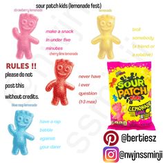 an advertisement for gummy bears with instructions on how to make them look like they're