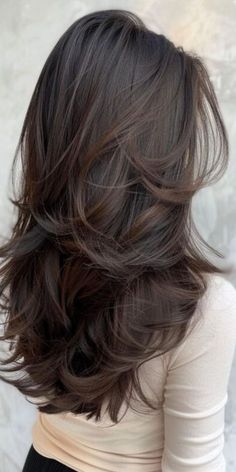 Popular And Trendy Hairstyles For Women Good Layered Haircut, Long Brown Haircut Layers, Haïr Cut Long Hair Layers, Back Layered Hair, Long Tailbone Haircut, Haircut For Long Brown Hair, Long Hair Wavy Layers, Haïr Cut Style For Long Hair, Haircuts Long Hair Layered