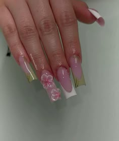 Gel Nails Flowers, Classy Summer Nails, Summa Nails, Nails Flowers, Zebra Nails, Nails Gel Nails, Classy Acrylic Nails