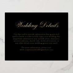 a black and gold wedding vows card