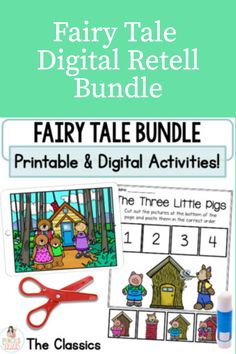 the fairy tale printable and digital activity bundle for children to learn how to use it