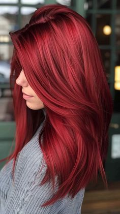 Fall Red Hair, Makeover Hair, Facts About Life, Black Women Hair Color, Cherry Red Color, Hair Color For Women