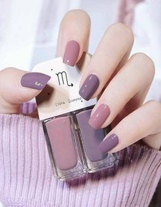 Nail Polish Combination, Nail Polish Combinations, Nail Paint Shades, Lavender Nails, Nail Art Gel, Beauty Nails Design, Purple Nail, Makijaż Smokey Eye, Gel Nail Polish Set