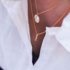 Collier double Helena (plaqué or) | Tiroir de Lou Fashion Beauty, Gold Necklace, Gold, Beauty