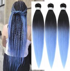 Box Braid Extensions, Blue Box Braids, Cornrow Hairstyle, Rasta Hair, Ombre Box Braids