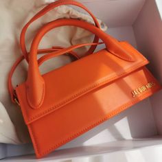 Minimalist Girl, Jacquemus Bags, Fashionable Bags, Aesthetic Backpack, Jacquemus Bag, Trendy Backpacks, Book Bags, Summer Trip, Orange Bag