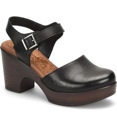 B O C BY BORN Natasha Mary Jane Platform Pump | Nordstromrack Black Clogs, Clogs Style, Platform Clogs, Closed Toe Shoes, Platform Mary Janes, Black Wedge Sandals, Mary Jane Pumps, Buckle Shoes, Leather Mary Janes