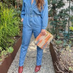 Nwt Overlover Blue Denim Jumpsuit (Size Xs) - Button Down Closure With Zipper, Elastic Waist, Pockets, Never Worn. Denim Jumpsuit, Pant Jumpsuit, Blue Denim, Elastic Waist, Color Blue, Pants For Women, Jumpsuit, Elastic, Zipper