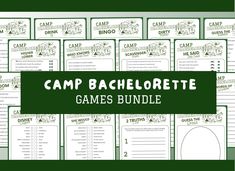 the camp bachelore game bundle includes games and activities to help students practice their skills