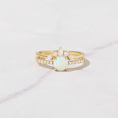 Dainty Opal Ring, Gold Opal Ring, Opal Stacking Ring, Sterling Silver Opal Ring, Silver Opal Ring, Chunky Earrings, Opal Ring Gold, Stacking Ring Set, Pave Band