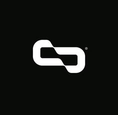 a black and white logo with the letter d in it's center, on a dark background