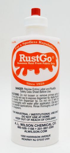 a bottle of rustco on a white background