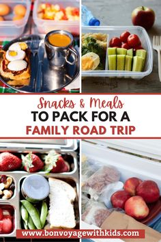 lunches and meals to pack for a family road trip