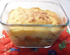 a casserole dish is sitting on a table