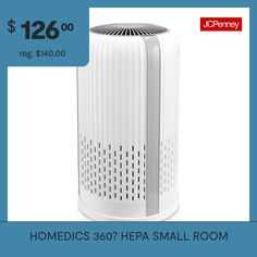 a white air purifier with the price tag for $ 120 00 and it is