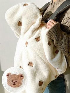 Baby Embroidered Hooded Cloak Windbreaker Warm Shawl Infant Stroller Blanket Cartoon Bear Cape Beige    Polyester Animal,Cartoon Stroller Accessories   Baby Supplies, size features are:Bust: ,Length: ,Sleeve Length: Infant Stroller, Newborn Carrier, Maternity Hoodie, Baby Shawl, Baby Stroller Accessories, Warm Shawl, Basic Sweatshirt, Hooded Cloak, Stroller Blanket