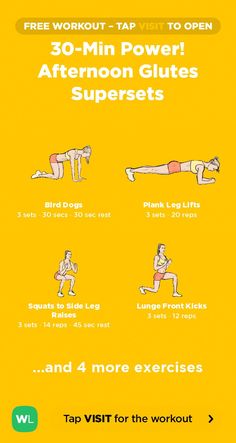 a yellow poster with instructions on how to do an exercise