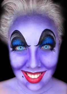 Ursula Mermaid Makeup Halloween, Art Vampire, Makeup Cosplay, Theatre Makeup, Cool Halloween Makeup