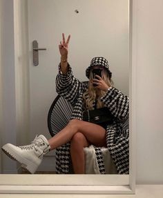 Houndstooth Coat, Tumblr Outfits, 가을 패션, Mode Vintage, Looks Vintage