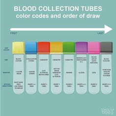 Color Codes Order Of Draw Phlebotomy, Phlebotomy Study, Medical Laboratory Science Student, Order Of Draw, Medical Terminology Study, Medical Lab Technician, Medical Laboratory Technician, Medical Assistant Student