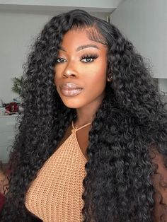 CurlyMe Water Wave Human Hair Undetectable 13x6 Swiss Lace Front Wig Water Wave Human Hair Wig, 20 Inch Water Wave Wig, Glueless Water Wave Wig, Top Marron, 34 Inch Water Wave Wig, Waterwave Lacefront Wig Black, Water Wave Hair, Ombre Blond, Stylish Hairstyles