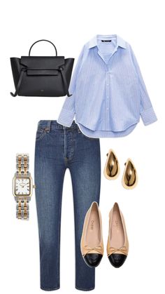 Everyday casual look Office Outfit Ideas, Blouse Ideas, Classic Style Outfits, Casual Chique, Office Outfit, Elegante Casual, Classy Work Outfits, Stylish Work Outfits