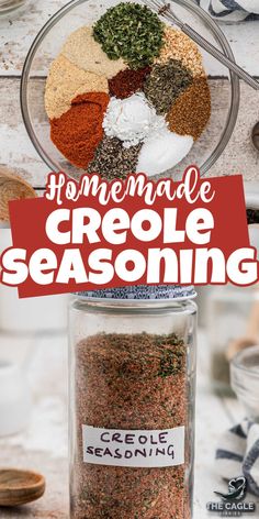 homemade crockle seasoning in a glass jar with the title overlay reading homemade crockle seasoning