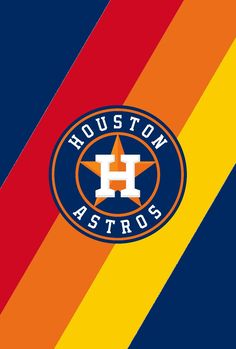 the houston astros logo on a multi - colored background