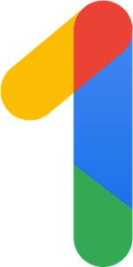 the google logo with an arrow pointing up to it's left side and bottom corner