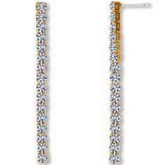 PRICES MAY VARY. STYLISH DESIGN - Simple and elegant, these gold dangle earrings for women make a classic fashion statement and can be worn casually or as a finishing touch for formal and special occasion looks. Hanging from a hypoallergenic stud post, these rhinestone long earrings beautifully shimmer in the light. SUPERIOR QUALITY - Every detail has been fine-tuned for maximum quality, longevity, and comfort. Approximate Measurements: 2.6 inches long. Cubic Zirconia simulated diamonds and gold Disco Look, Competition Jewelry, Gold Rhinestone Earrings, Formal Earrings, Gold Chandelier Earrings, Gold Dangle Earrings, Bride Earrings, Costume Earrings, Sparkly Earrings