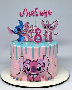 Glow Cake, ليلو وستيتش, Candy Birthday Cakes, Lilo Und Stitch, Disney Birthday Cakes