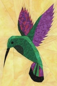 a painting of a hummingbird flying in the air