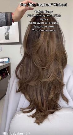 #promhairstyle Haircuts For Long Hair With Layers, Hair Inspiration Long, Brown Hair Inspo, Hairstyles For Layered Hair, Trendy Hairstyle, Haircuts For Medium Hair, Haircuts Straight Hair, Hair Color And Cut, Long Layered Hair