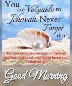 a seashell with the words good morning on it