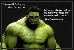 the incredible hulk man with glasses is featured in this quote from the movie, avengers