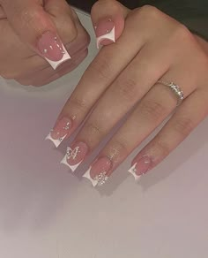 White Nail Ideas, Dance Nails, Quinceanera Nails, Spring Acrylic Nails, Simple Acrylic