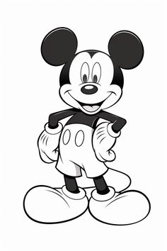 mickey mouse coloring pages for kids to print and color on the wall or bed sheets