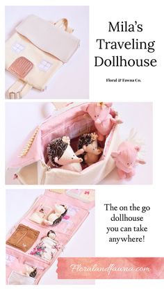 the instructions for how to make an adorable dollhouse with dolls and other things in it